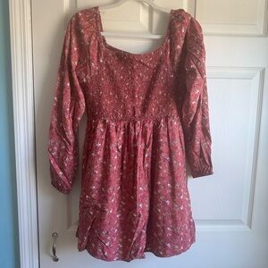 Floral Tween Smocked Dress